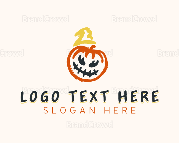 Halloween Pumpkin Vandalism Logo