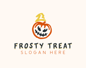 Halloween Pumpkin Vandalism logo design