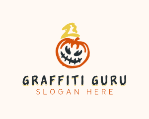 Vandal - Halloween Pumpkin Vandalism logo design