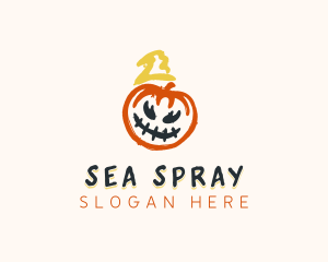 Halloween Pumpkin Vandalism logo design