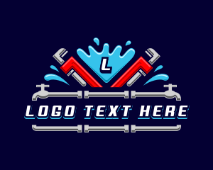 Badge - Plumbing Pipe Wrench logo design