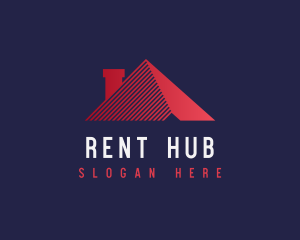 Rent - House Roofing Realty logo design
