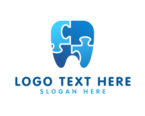 Odontology - Tooth Puzzle Company logo design