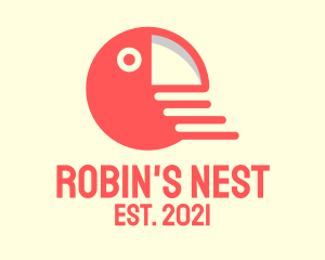 Robin - Round Red Parrot logo design