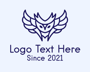 Minimalist Owl Bird logo design
