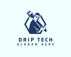 Plumber Wrench Handyman logo design