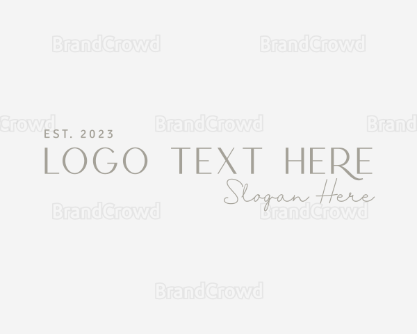 Elegant Fashion Wordmark Logo