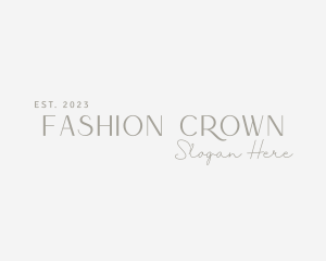 Elegant Fashion Wordmark logo design