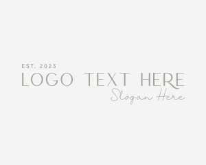 Initial - Elegant Fashion Wordmark logo design