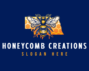 Nebraska Honeybee Apiary logo design