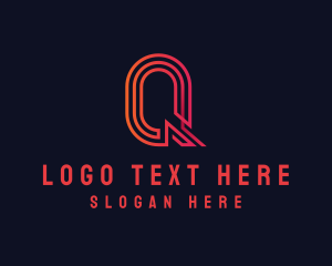 Letter Q - Modern Digital Letter Q logo design