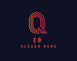 Application - Modern Digital Letter Q logo design
