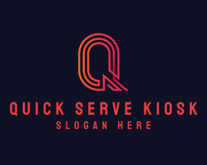 Modern Digital Letter Q logo design