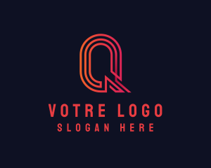 App - Modern Digital Letter Q logo design