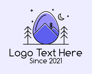 Natural Park - Outdoor Mountain Egg logo design