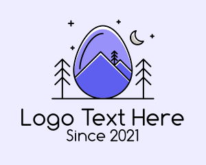 Outdoors - Outdoor Mountain Egg logo design