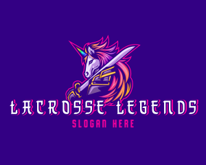 Samurai Rainbow Unicorn logo design