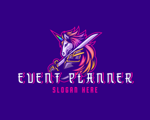 Player - Samurai Rainbow Unicorn logo design