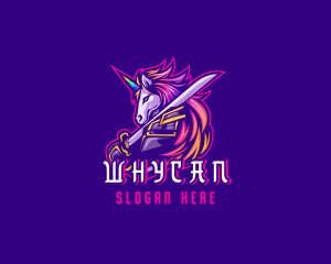 Lgbt - Samurai Rainbow Unicorn logo design