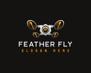 Flying Drone Surveillance logo design