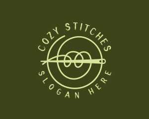 Needle Sewing Embroidery logo design