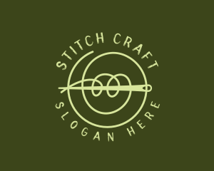 Needle Sewing Embroidery logo design