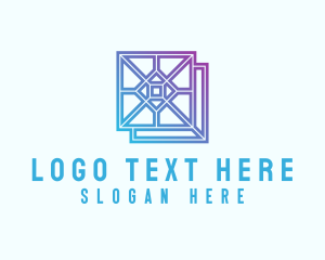 Geometric - Gradient Textile Pattern logo design