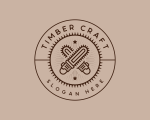 Logging Chainsaw Forestry logo design