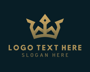 Upscale - Gold Crown Accessory logo design