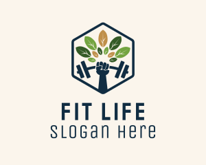 Organic Bodybuilding Fitness  logo design