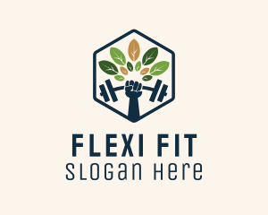 Organic Bodybuilding Fitness  logo design