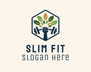 Organic Bodybuilding Fitness  logo design