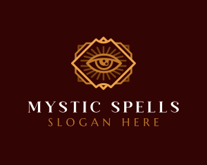 Witchcraft - Tarot Spiritual Eye logo design