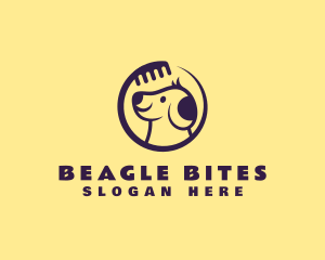Beagle - Dog Puppy Comb logo design