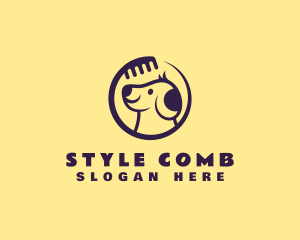 Comb - Dog Puppy Comb logo design