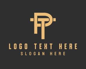 Professional - Professional Industrial Construction Letter PT logo design