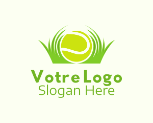 Tennis Ball Grass Court Logo