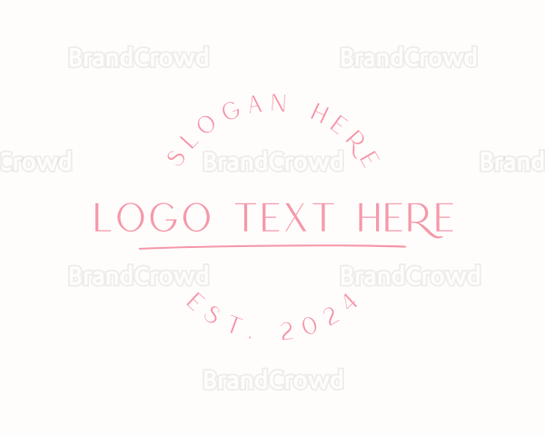 Round Feminine Minimalist Logo