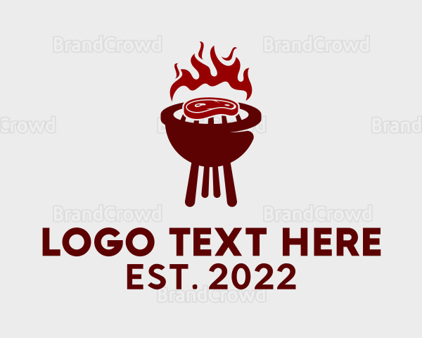 Red Steak Barbecue Logo