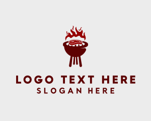 Red Steak Barbecue  logo design