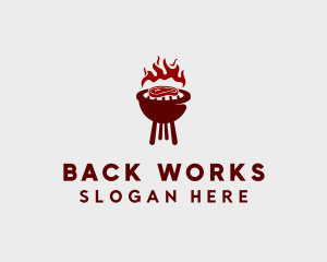 Red Steak Barbecue  logo design