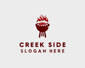 Red Steak Barbecue  logo design