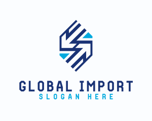 Import - Business Company Arrow logo design