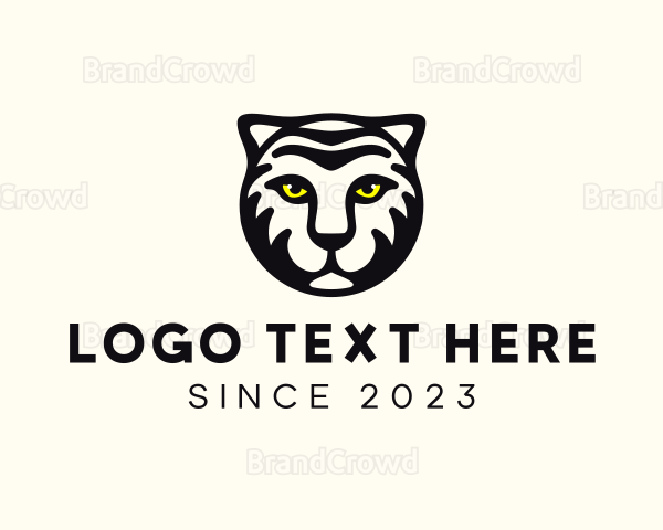 Happy Tiger Head Logo