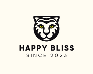 Happy Tiger Head logo design