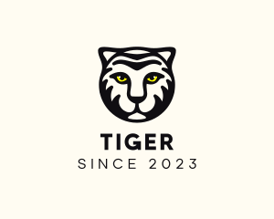 Happy Tiger Head logo design