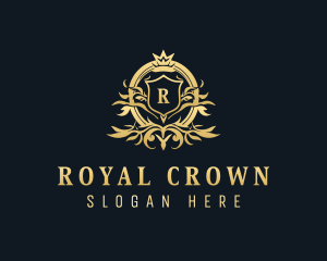 Royal Shield Crown logo design