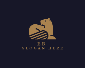 Gold - Beaver Wildlife Animal logo design