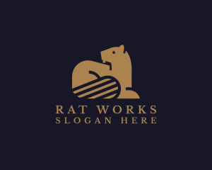 Rat - Beaver Wildlife Animal logo design