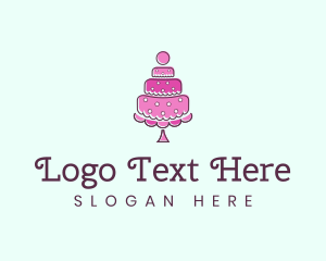 Wedding - Pink Cake logo design